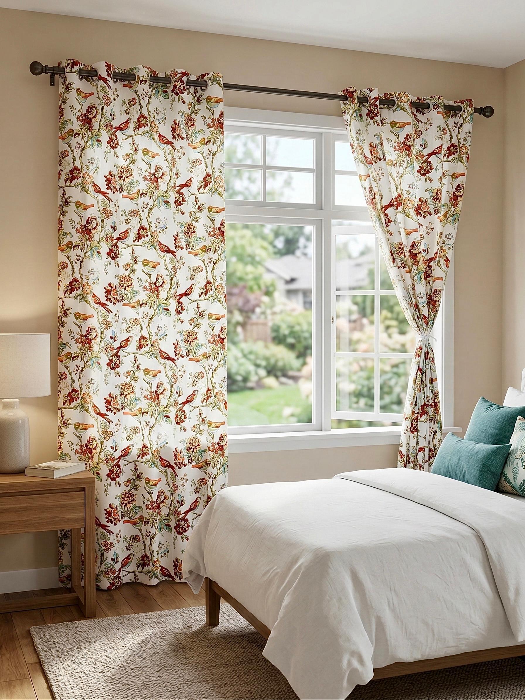 Chidiya Bagh Sanganeri Eyelet Curtains