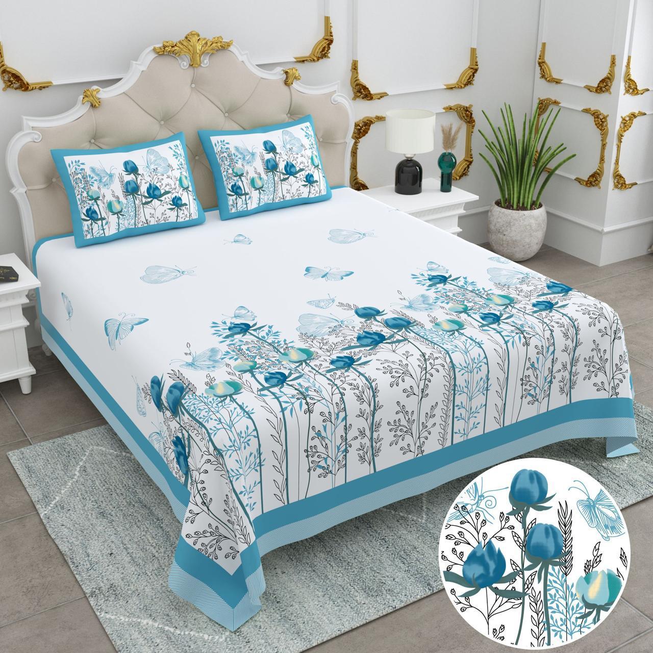 Gangaur Utsav Jaipuri Cotton Bedsheet