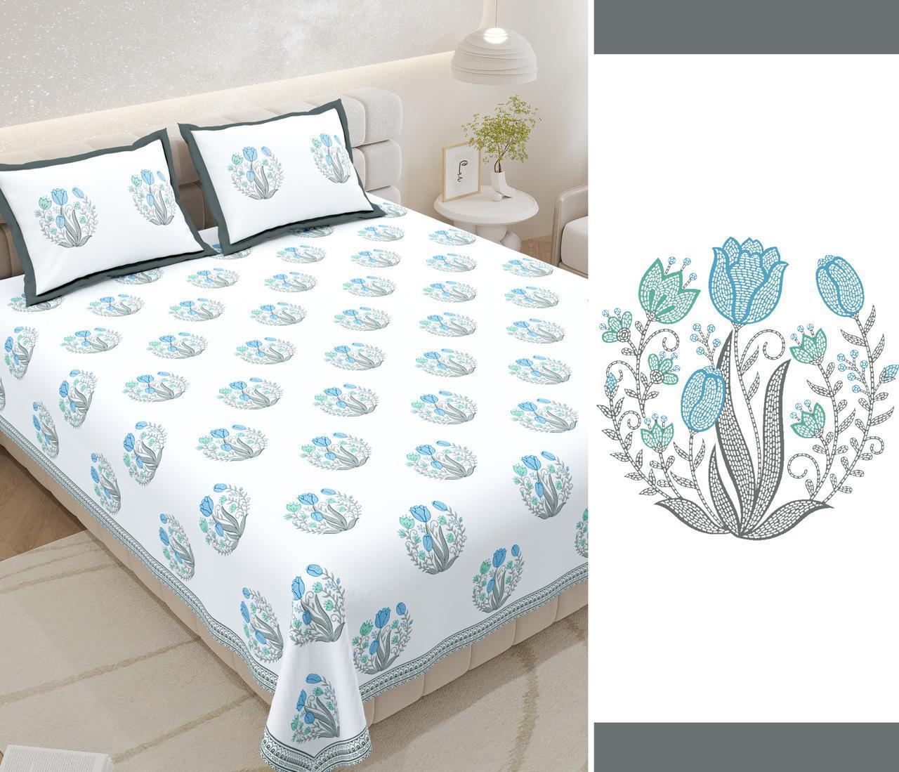 Gangaur Utsav Jaipuri Cotton Bedsheet