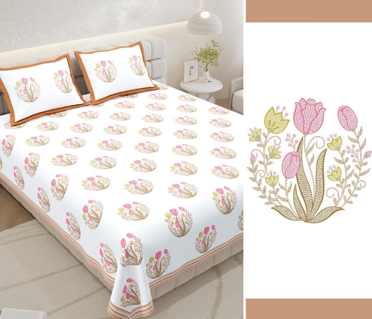Gangaur Utsav Jaipuri Cotton Bedsheet
