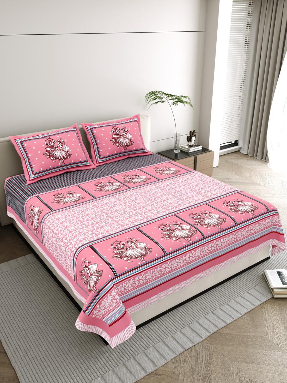 Gangaur Utsav Jaipuri Cotton Bedsheet