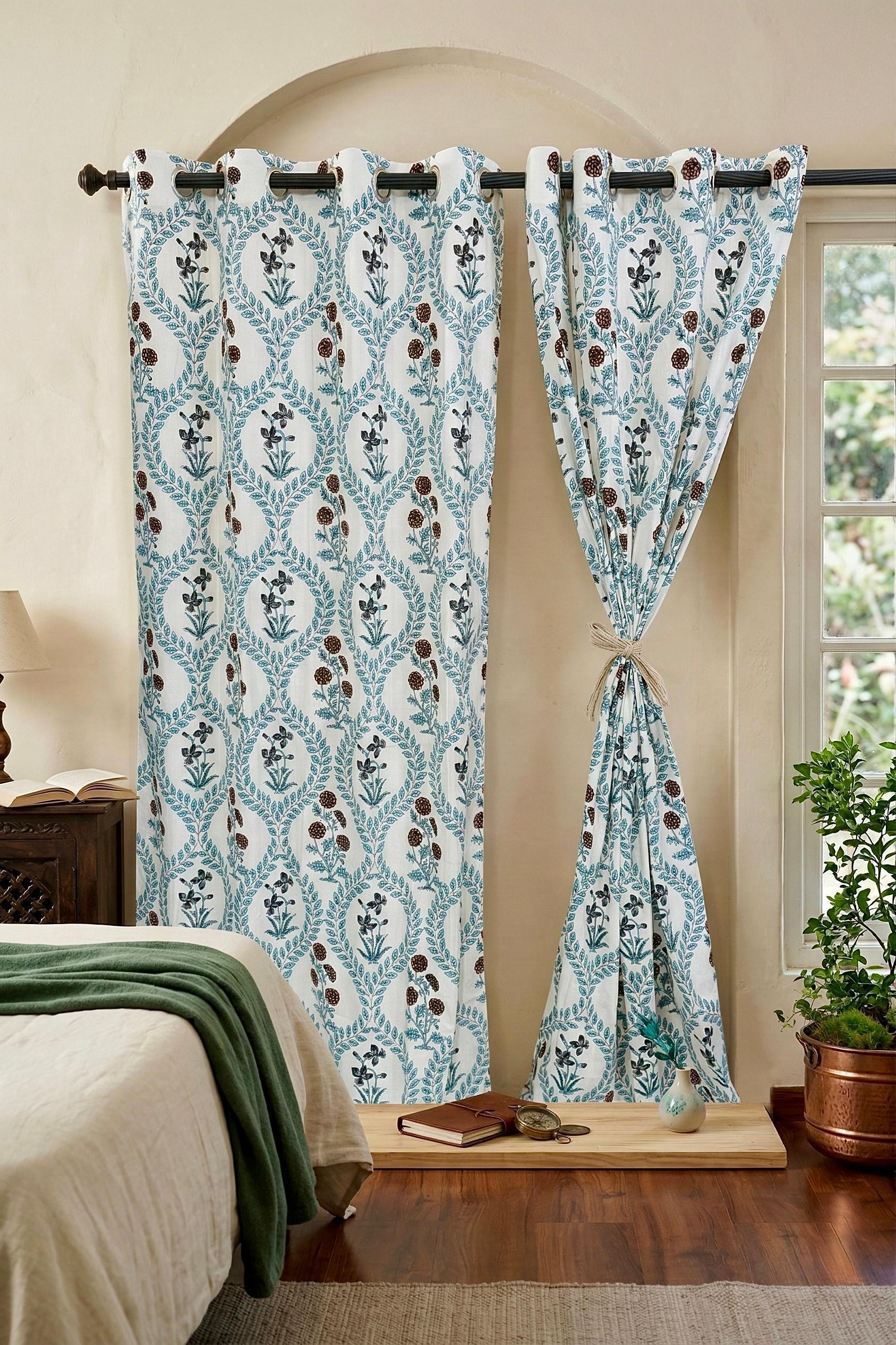 Hara Bel Sanganeri Eyelet Curtains