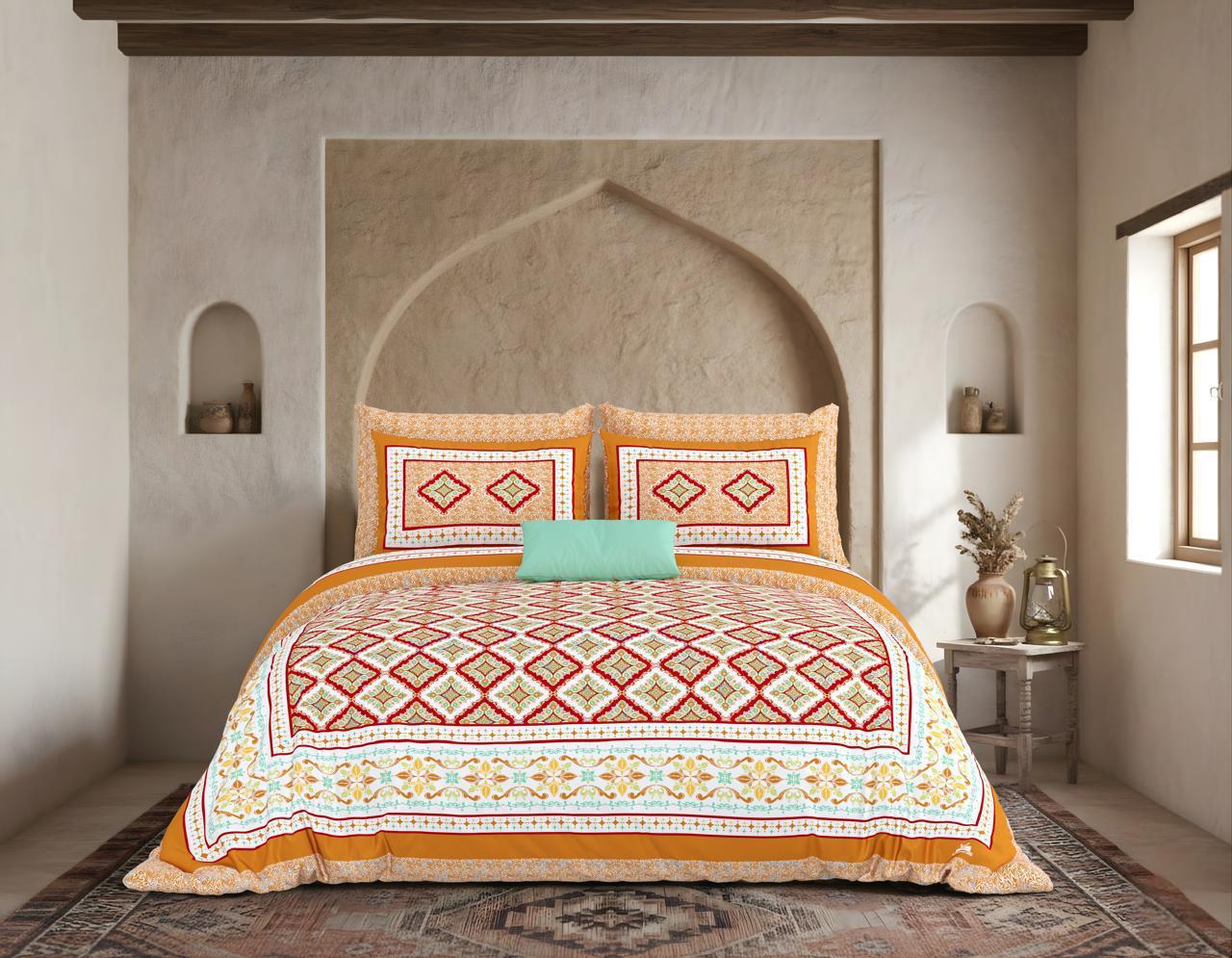 Heera Mahal Jaipuri Medallion Cotton Bedsheet