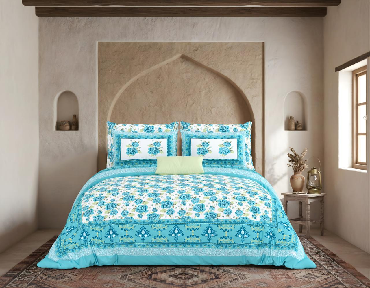 Gulistan Rose Jaipuri Cotton Bedsheet