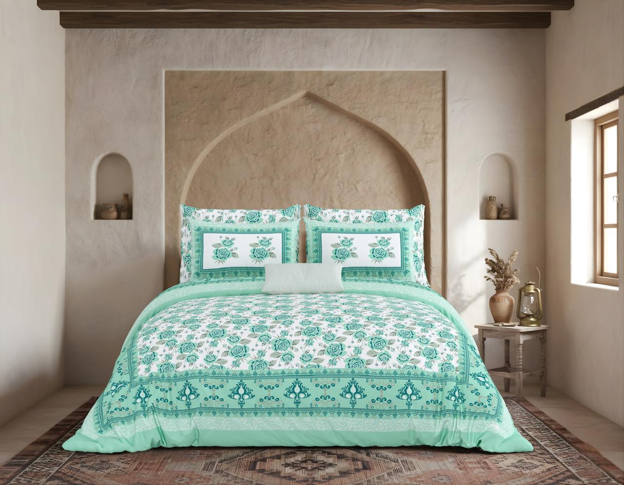 Gulistan Rose Jaipuri Cotton Bedsheet