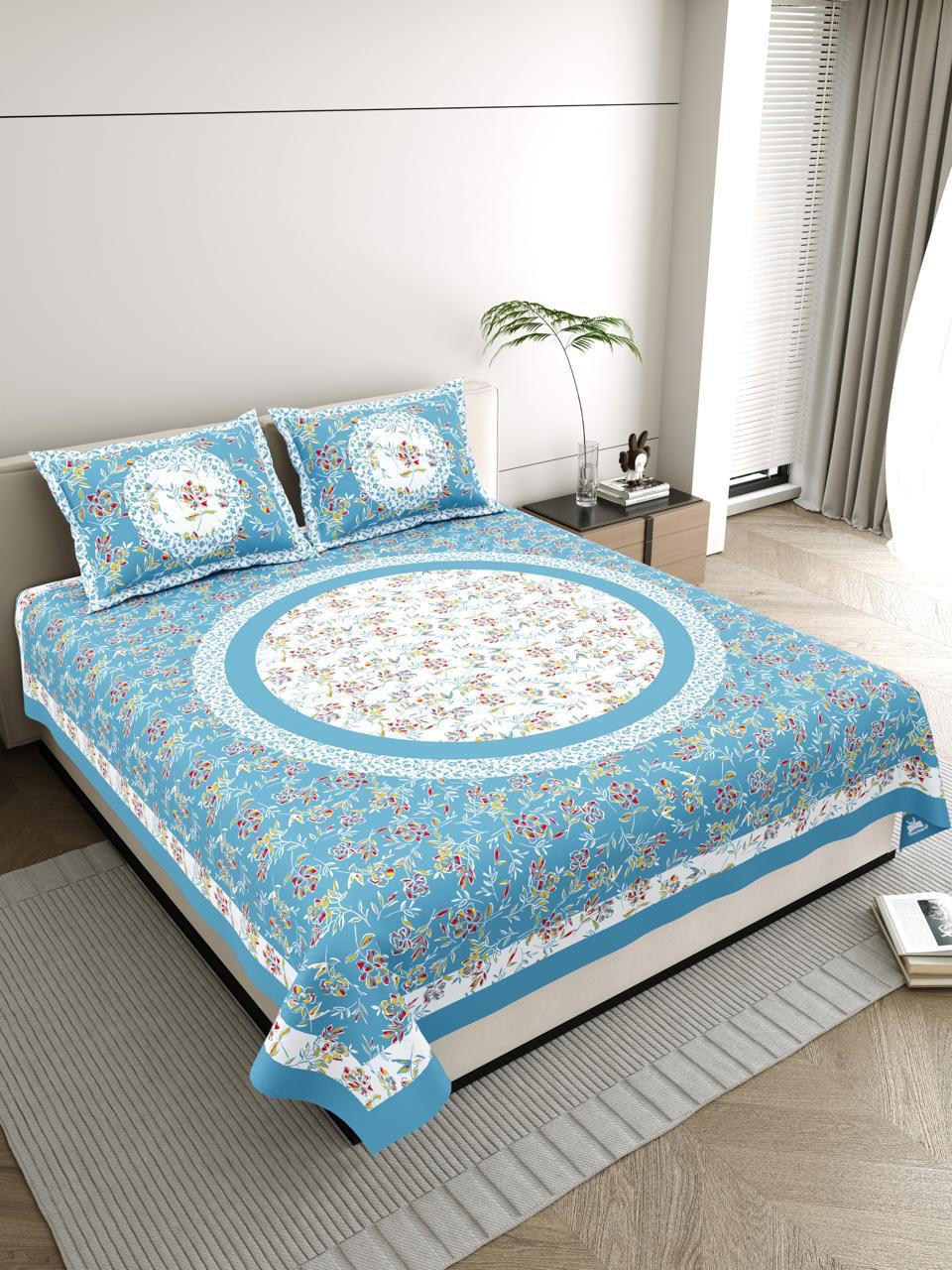 Gulistan Rose Jaipuri Cotton Bedsheet