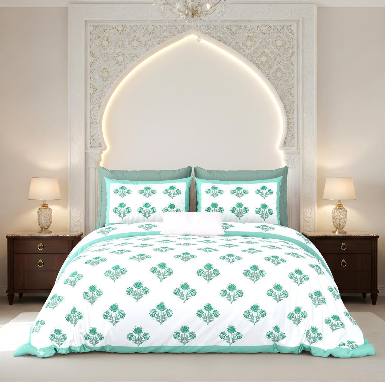 Gul-e-Mughal Buti Cotton Bedsheet
