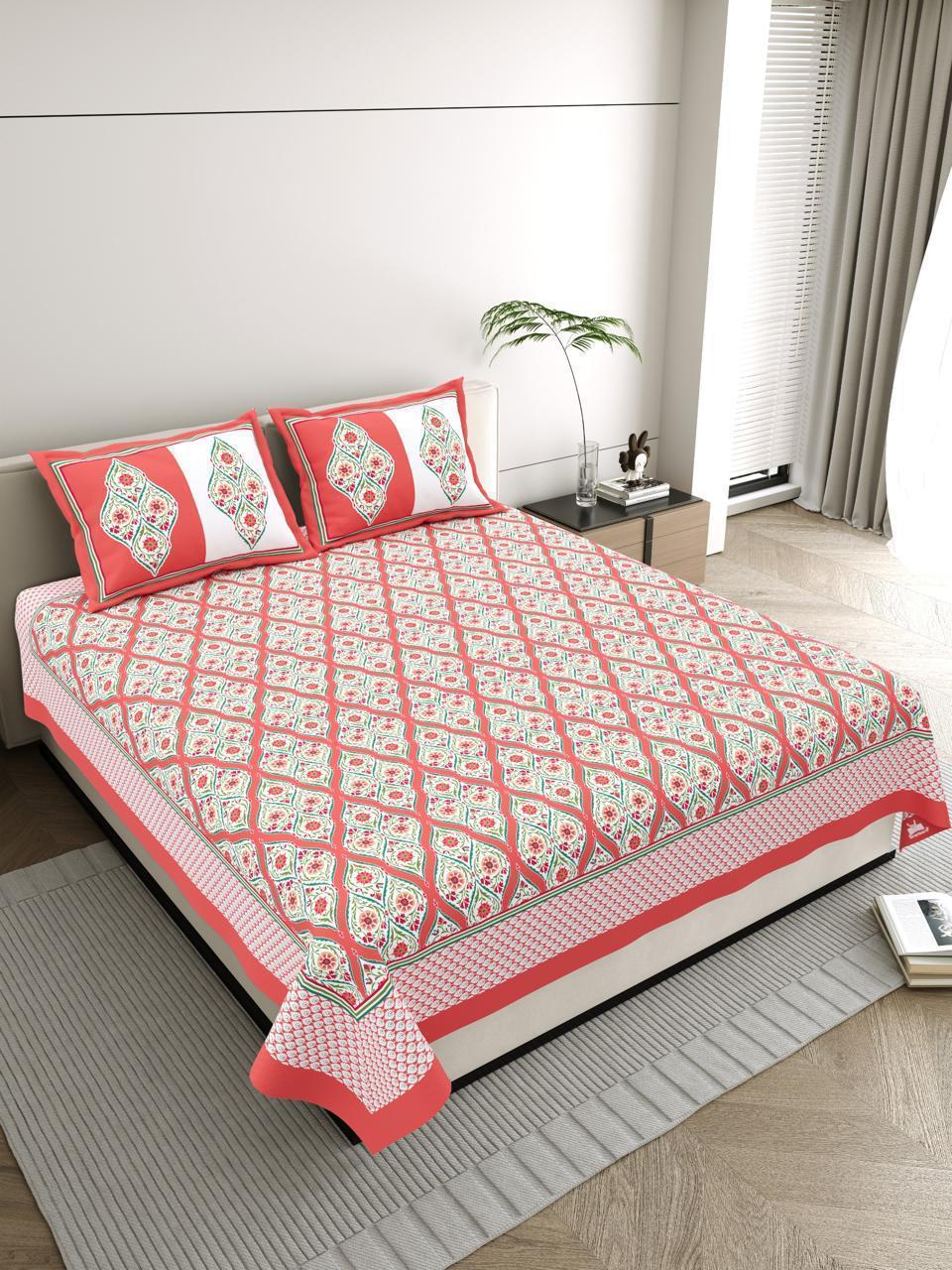 Patang Jaal Jaipuri Cotton Bedsheet