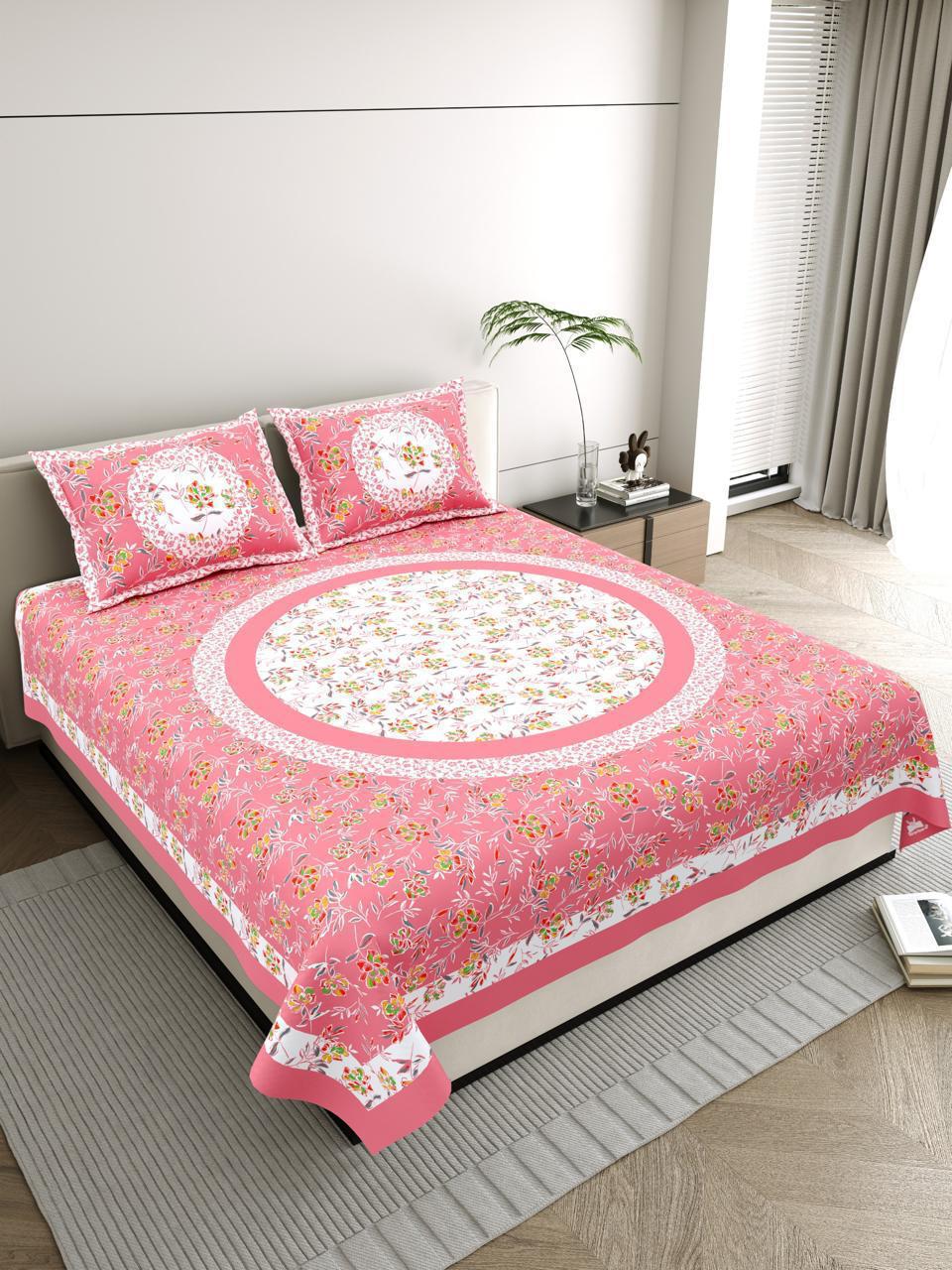 Chakra Mandala Sanganeri Cotton Bedsheet
