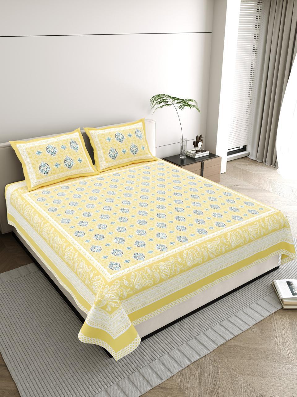 Chakra Mandala Sanganeri Cotton Bedsheet
