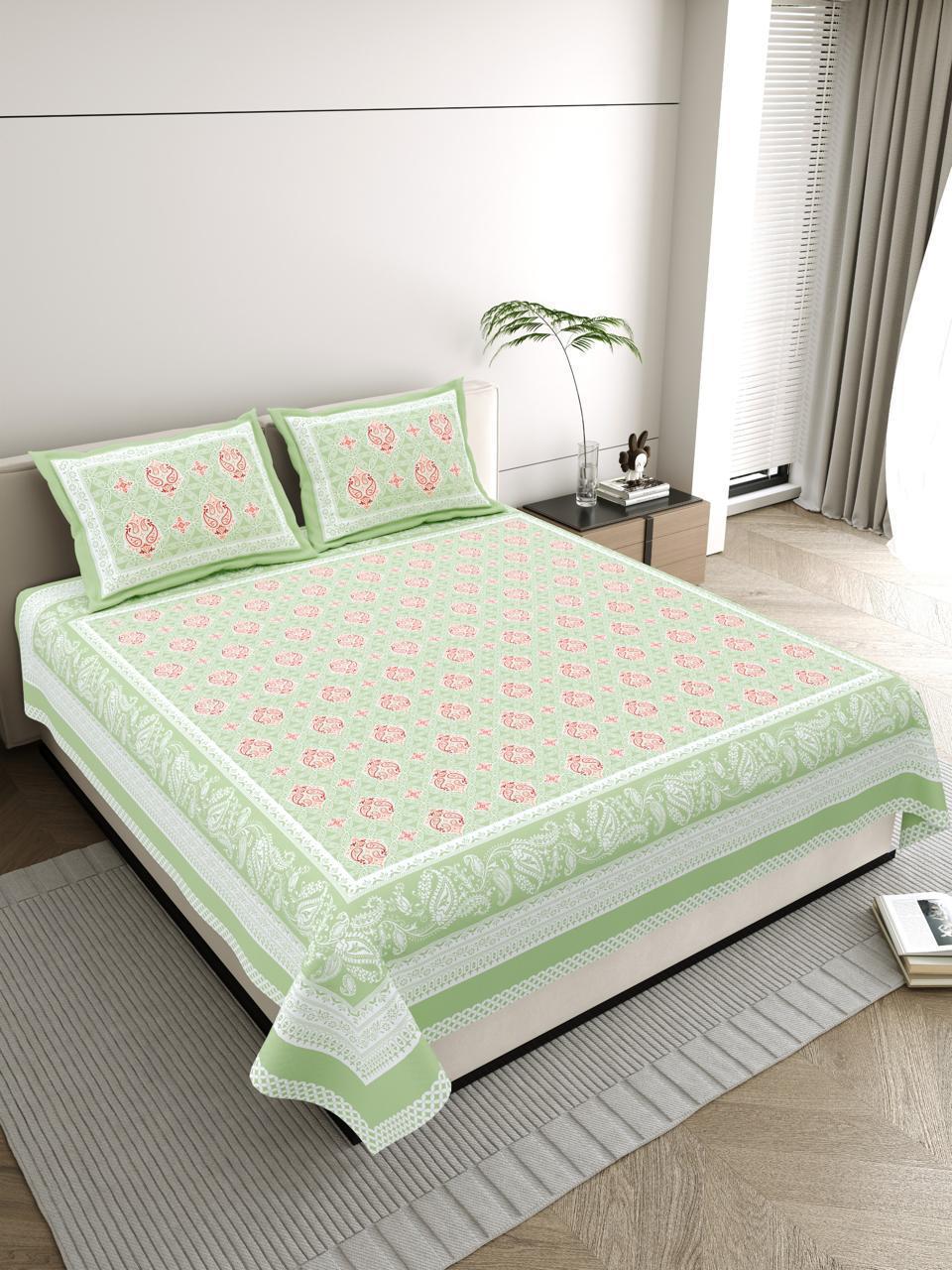 Keri Jaal Sanganeri Cotton Bedsheet